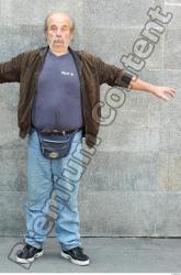 Whole Body Man T poses White Casual Overweight Bald